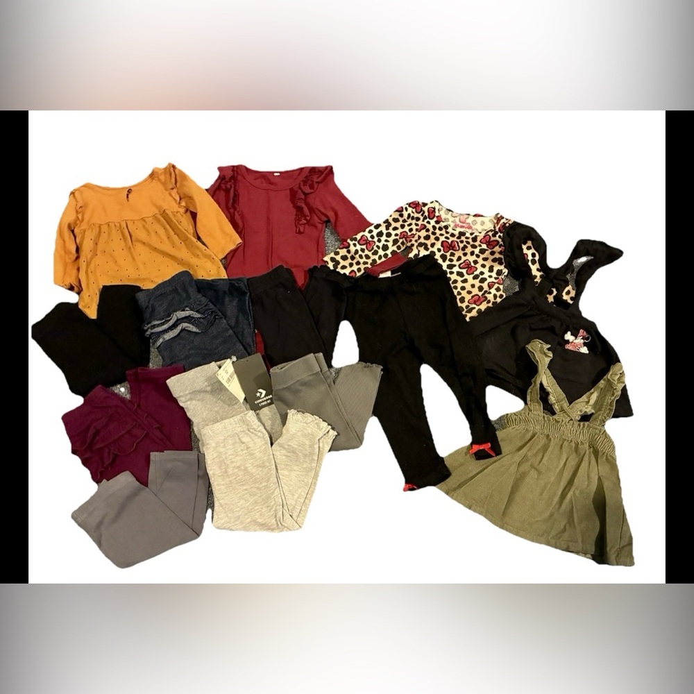 Sold-12-24 Month Girl Matching Set Long Sleeve Disney Outfit Lot Of 14 Pieces